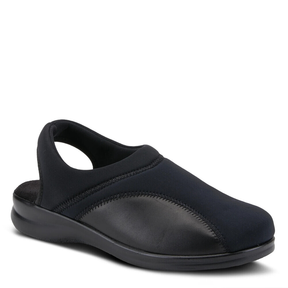 Flexus by Spring Step Flexia Clogs Women's 7.5-8 Black Leather Slingback GAL994